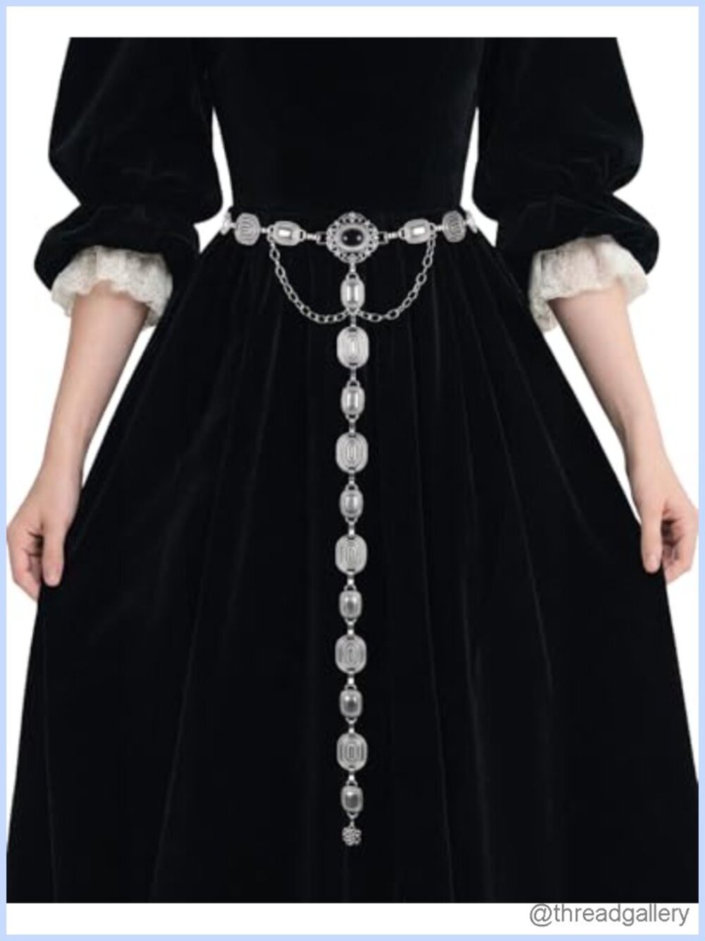 Women's Metal Waist Chain Belt Medieval Renaissance Tassel Goth Witch Cosplay